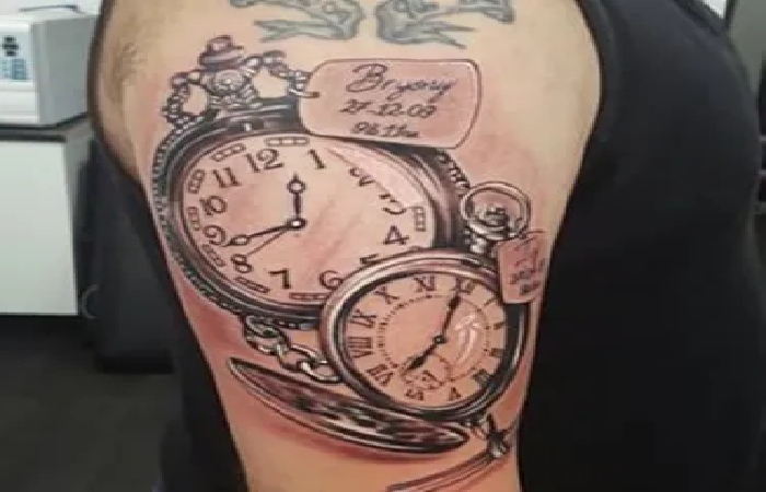 Bond - Clock Tattoo with Name and Date of Birth
