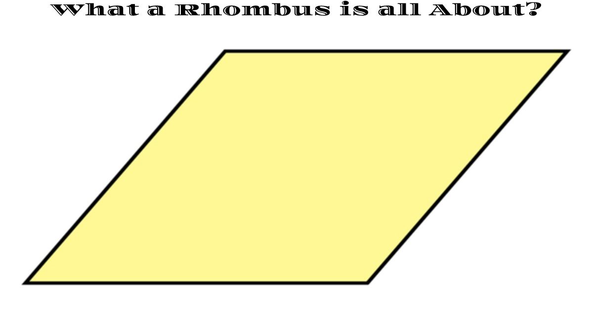 What a rhombus is all about