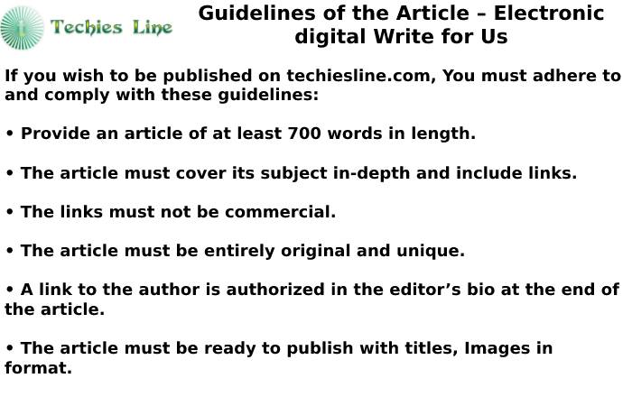 Guidelines for Electronic digital