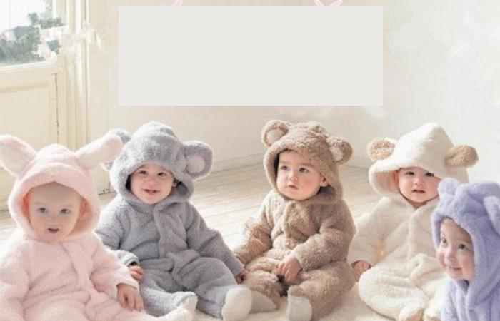 Features Of The Bear Design Long-Sleeve Baby Jumpsuit