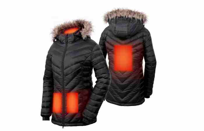women's heated down jacket
