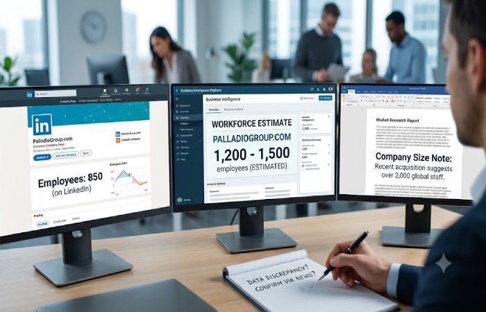 why do employee numbers differ across websites_